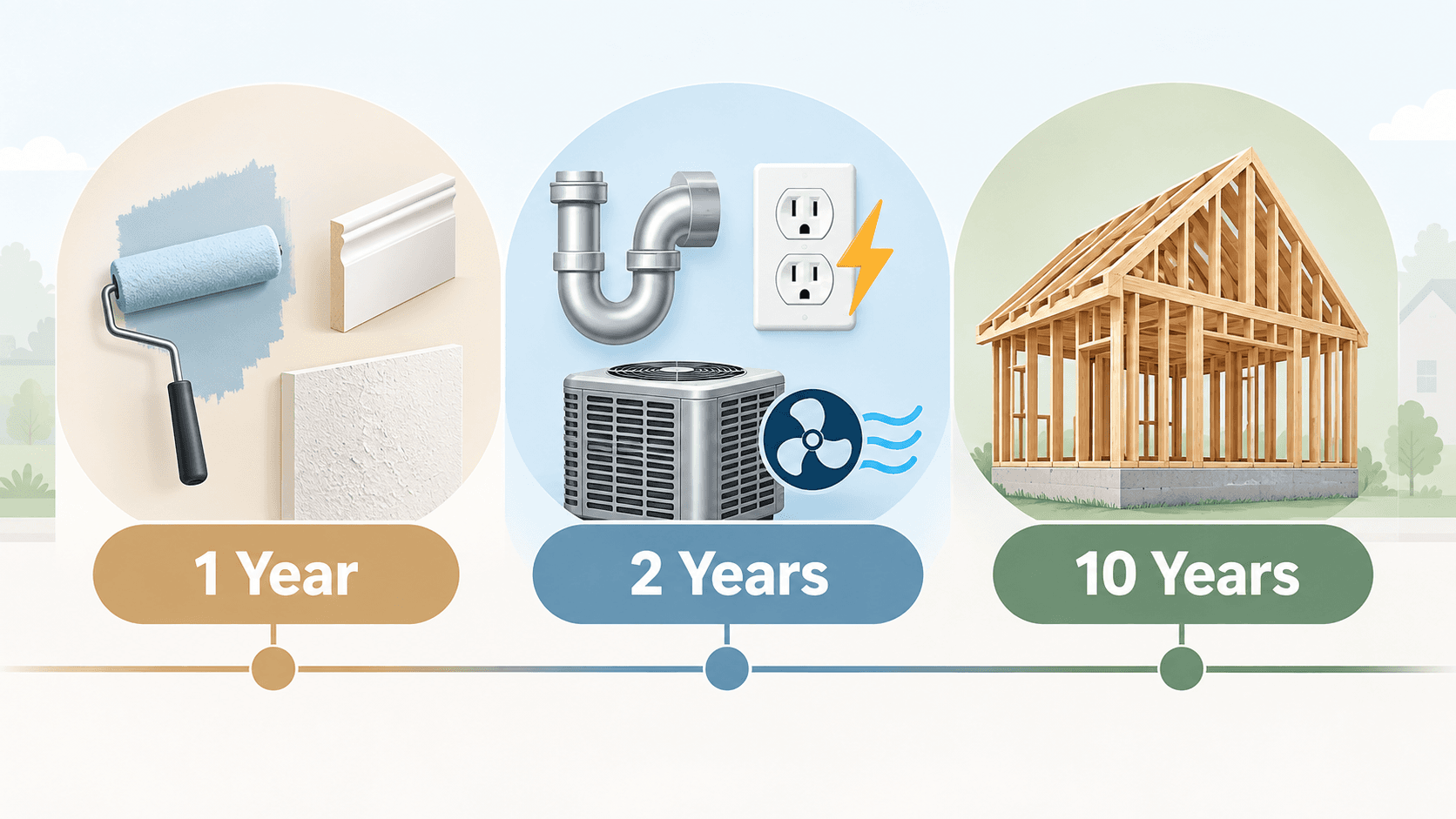 One two and ten year new home warranty tiers