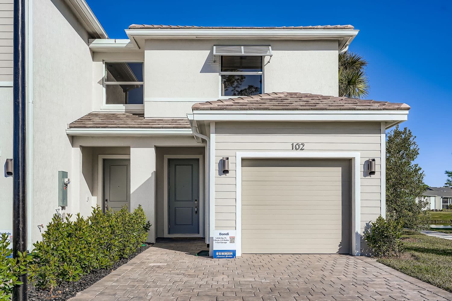 Modern new construction home in Lakeside Landing, Royal Palm Beach, Florida