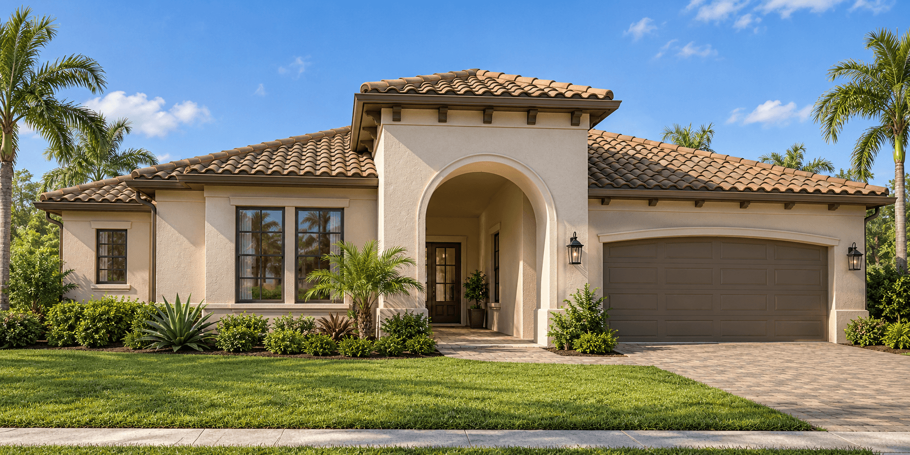 Front exterior of the five-bedroom Quartz plan at Sunstone