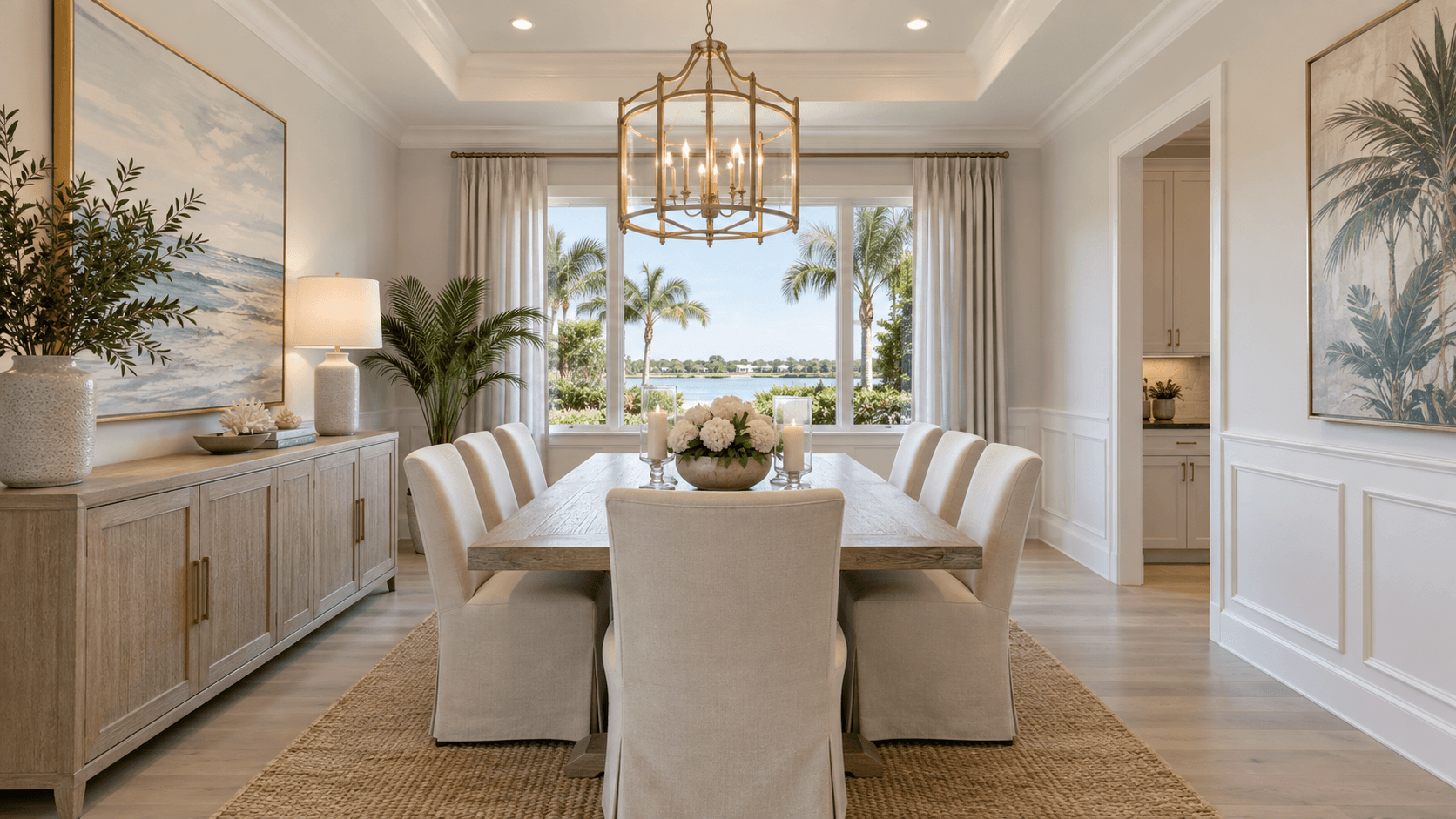Formal dining room in the Easley model at Hendrix Reserve