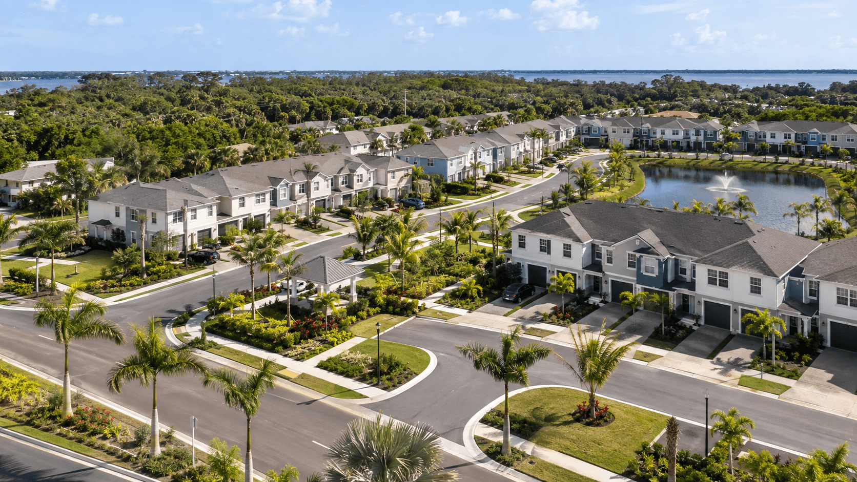 Aerial view Reserve at Tequesta 69-home community