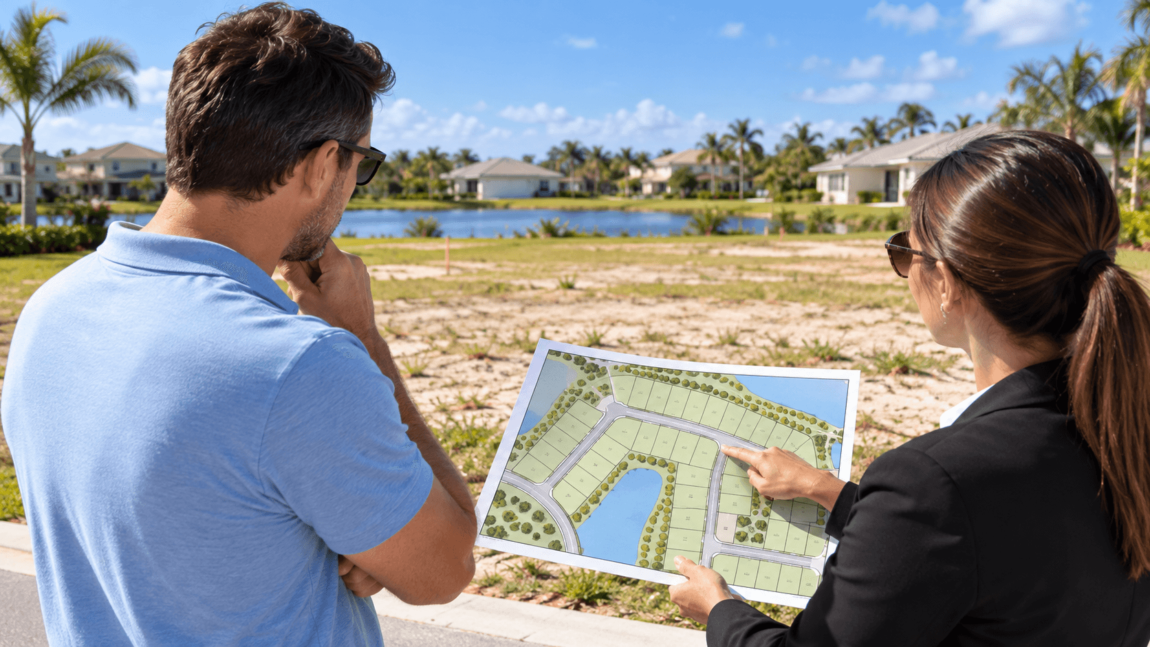 Buyer matching a home site with its lot records
