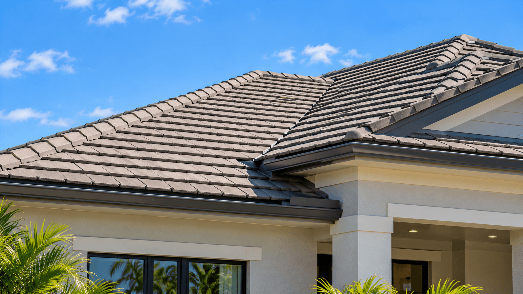 Concrete tile roof on a Canter home in Wellington, Florida