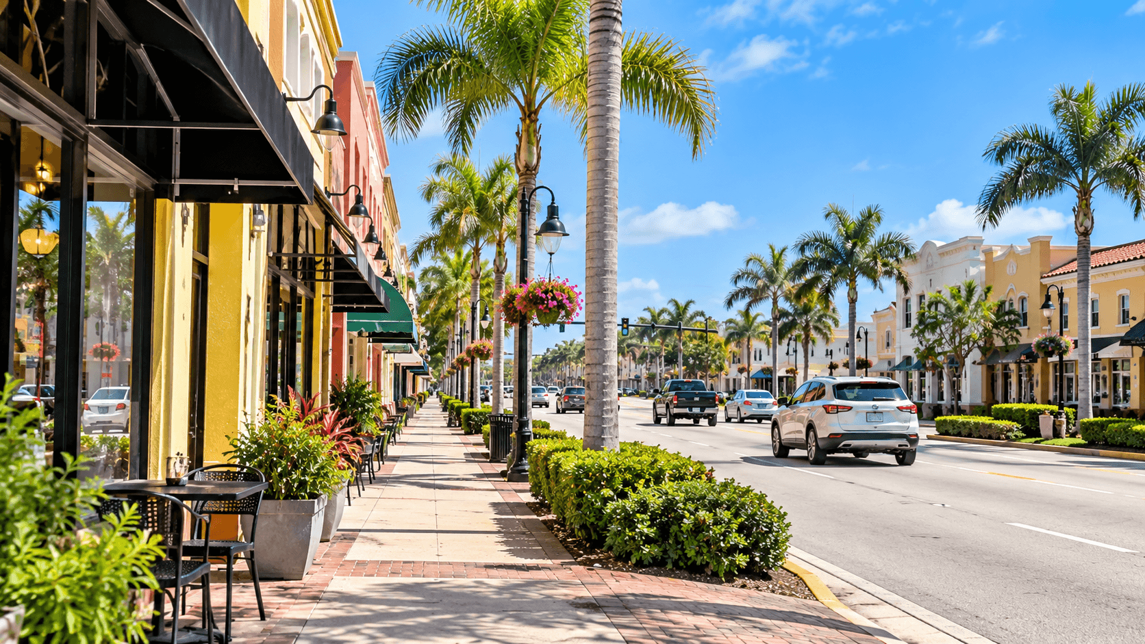 Krome Avenue in historic downtown Homestead, Florida