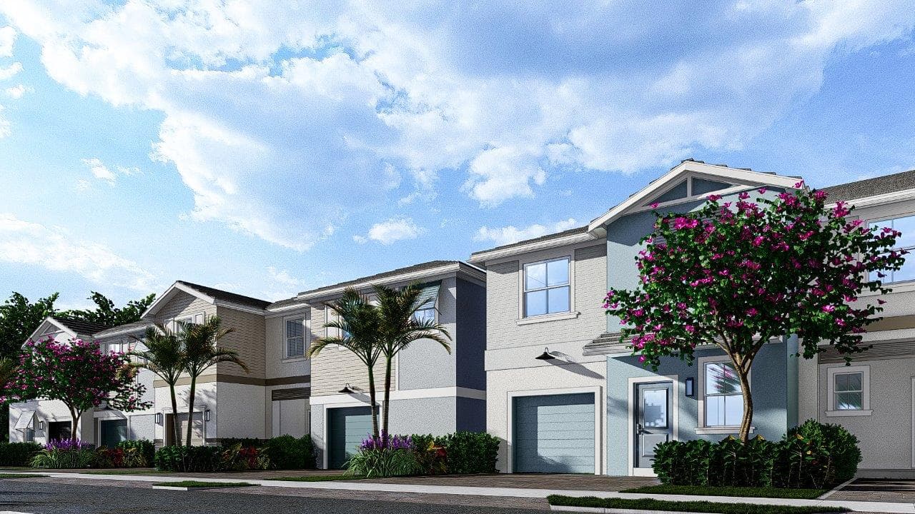 D.R. Horton Emerald Series townhomes at Vintage Oaks in Palm Beach Gardens