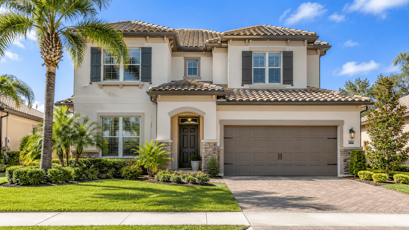 Front of a finished D.R. Horton home at Parker Pointe in Homestead