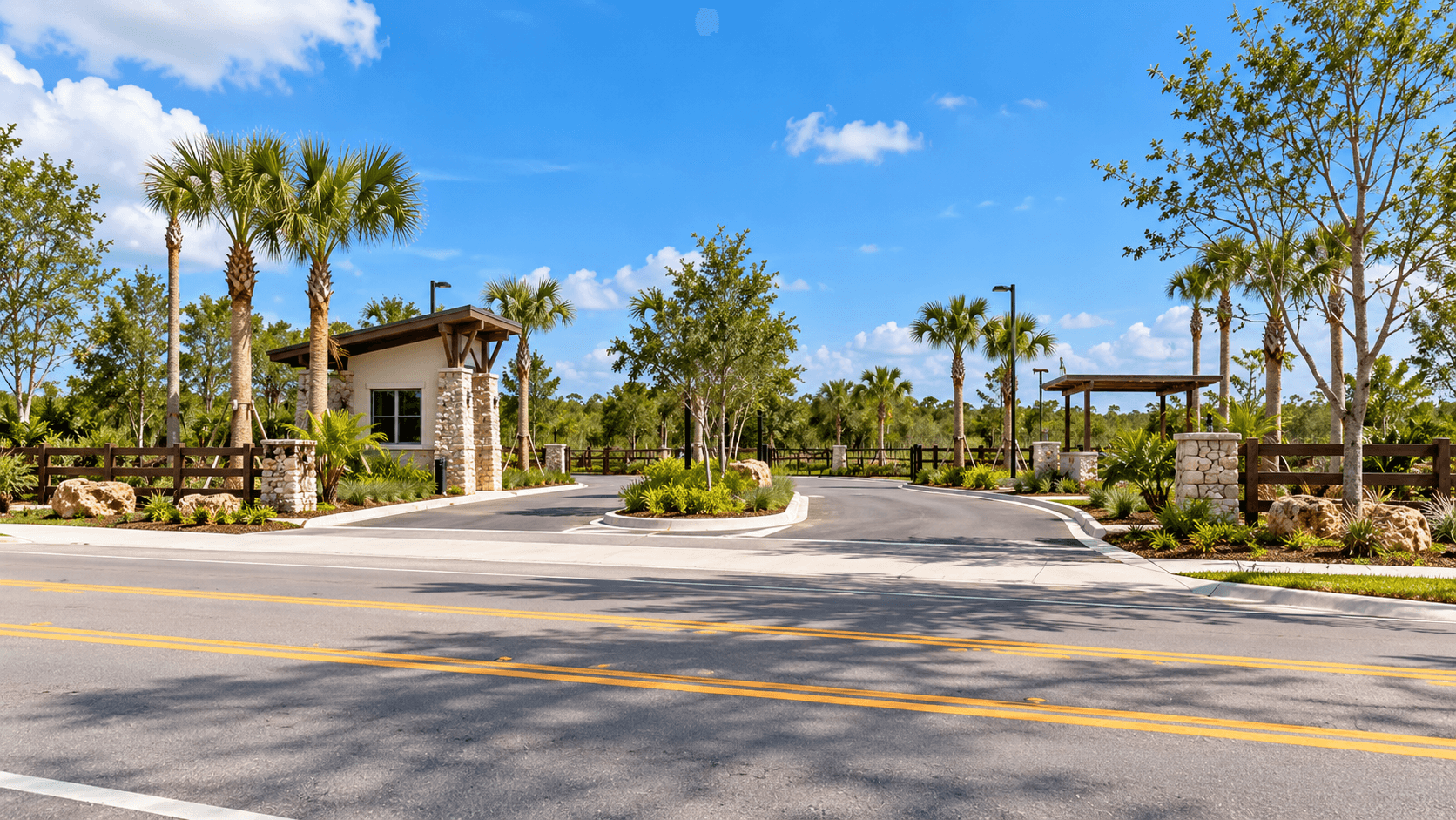 Entrance area of Everglades Outpost wildlife sanctuary in south Miami-Dade