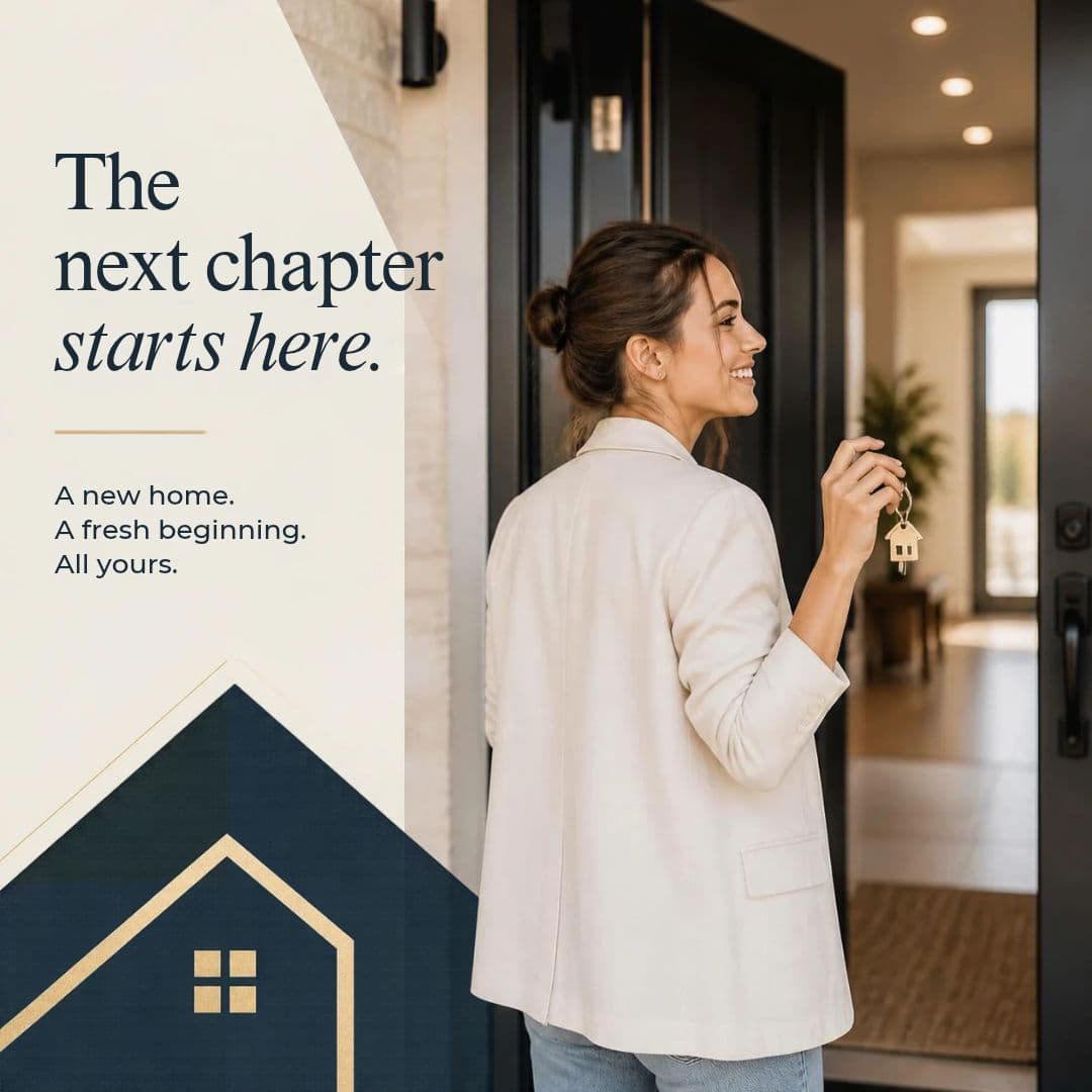 new homeowner holding house keys at front door