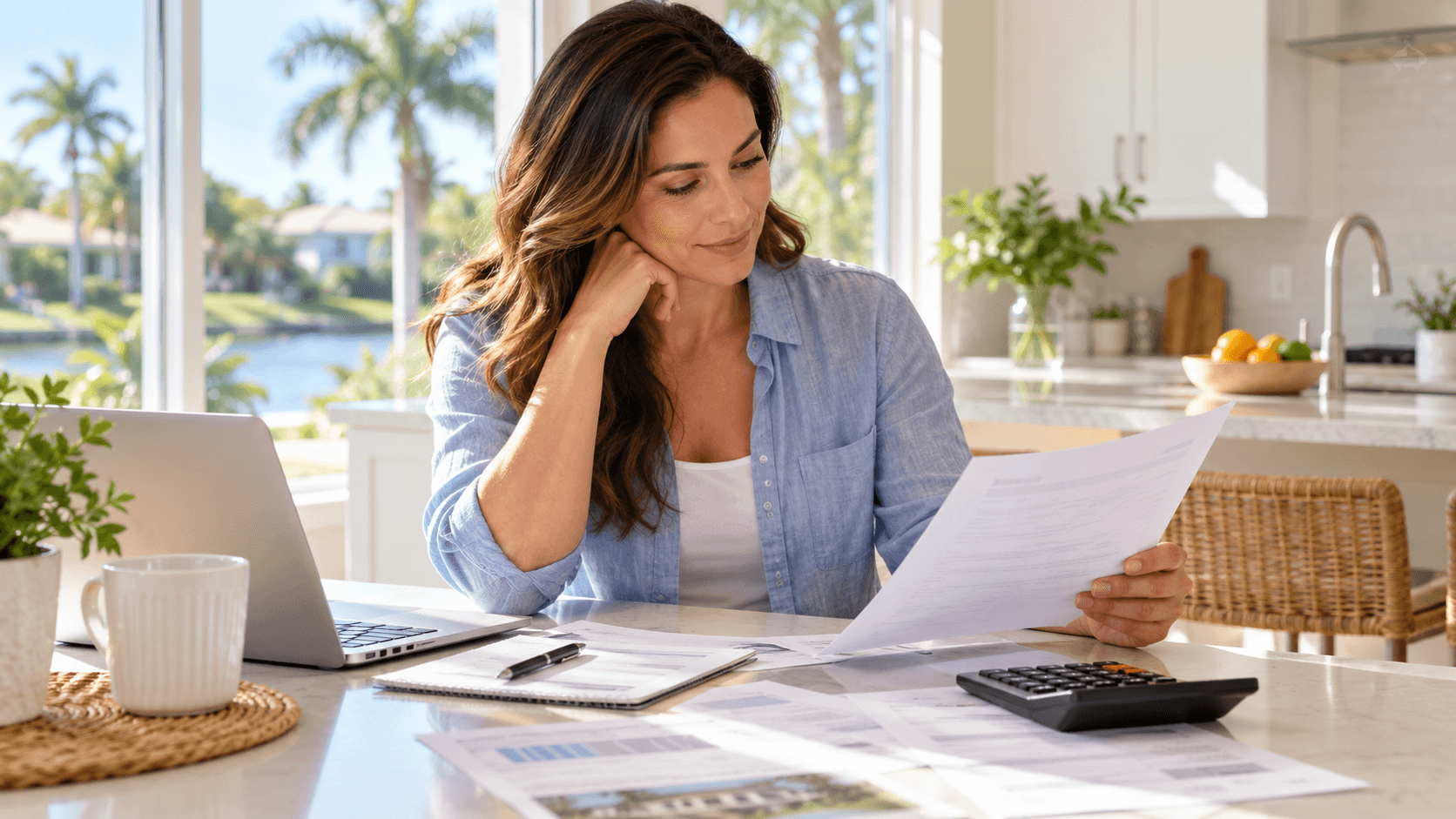 Buyer checking a Florida property-tax record