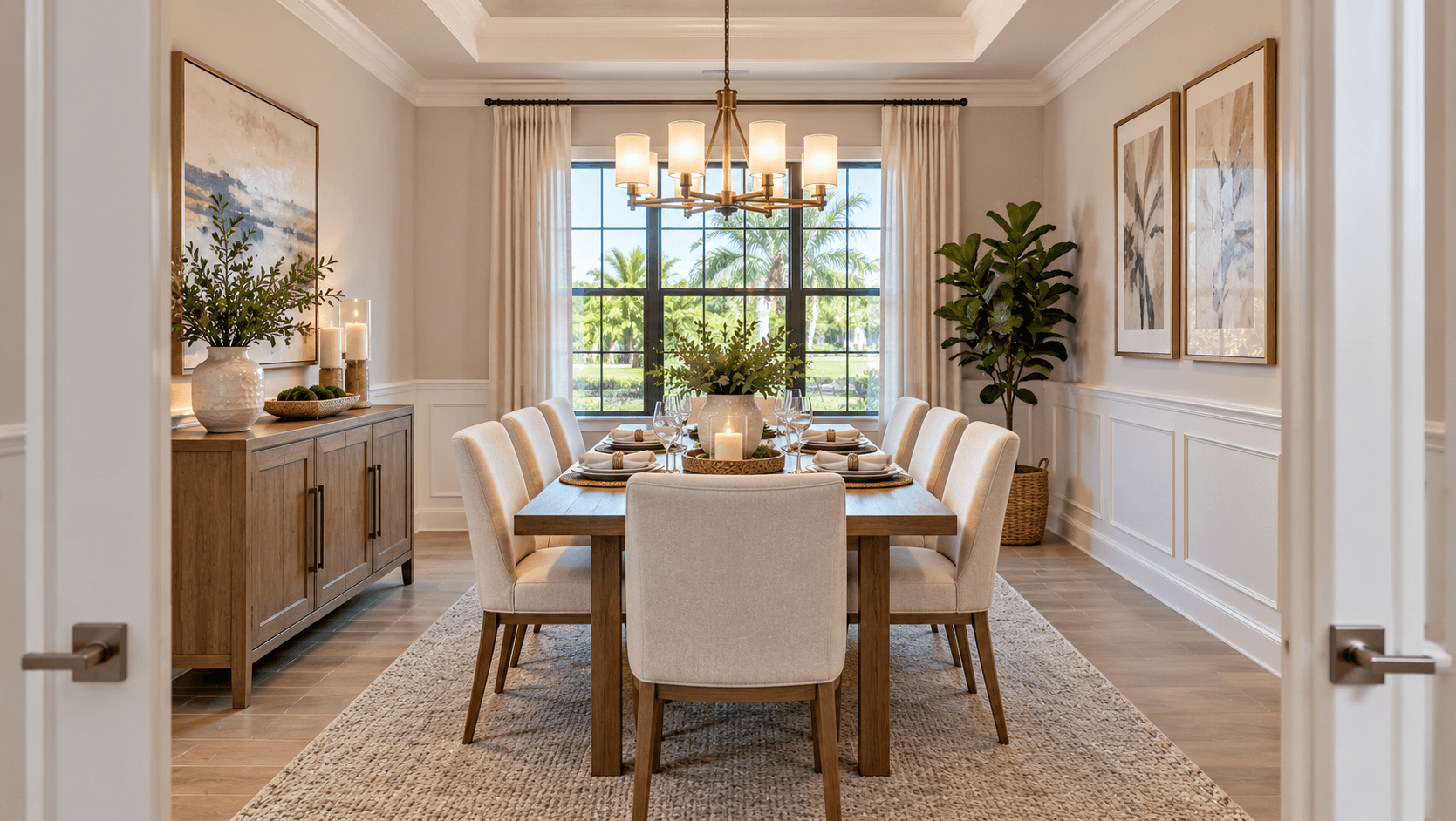 Formal dining room in the Marshlight at Pepperwood