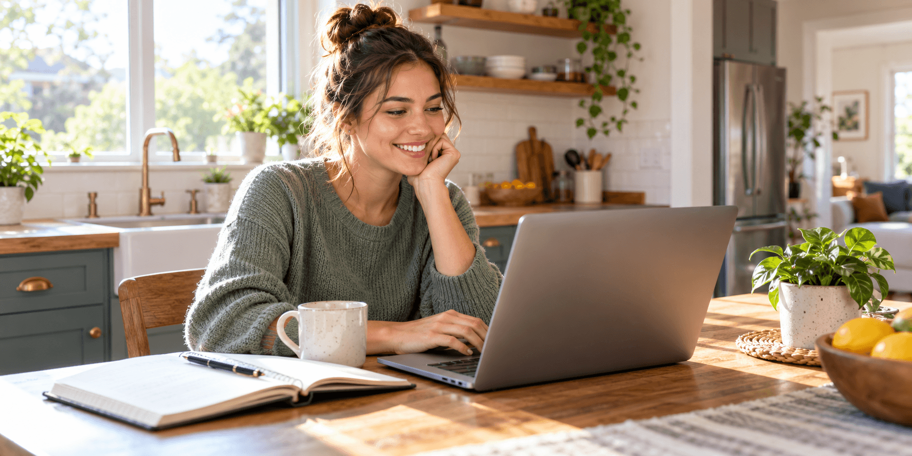 first time home buyer taking online homebuyer education class on laptop
