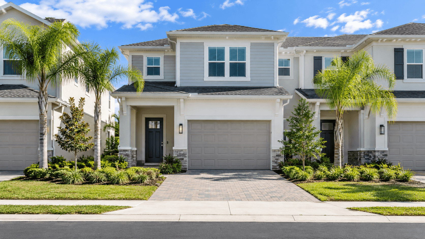 Front of a Parker Pointe townhome in Homestead, FL