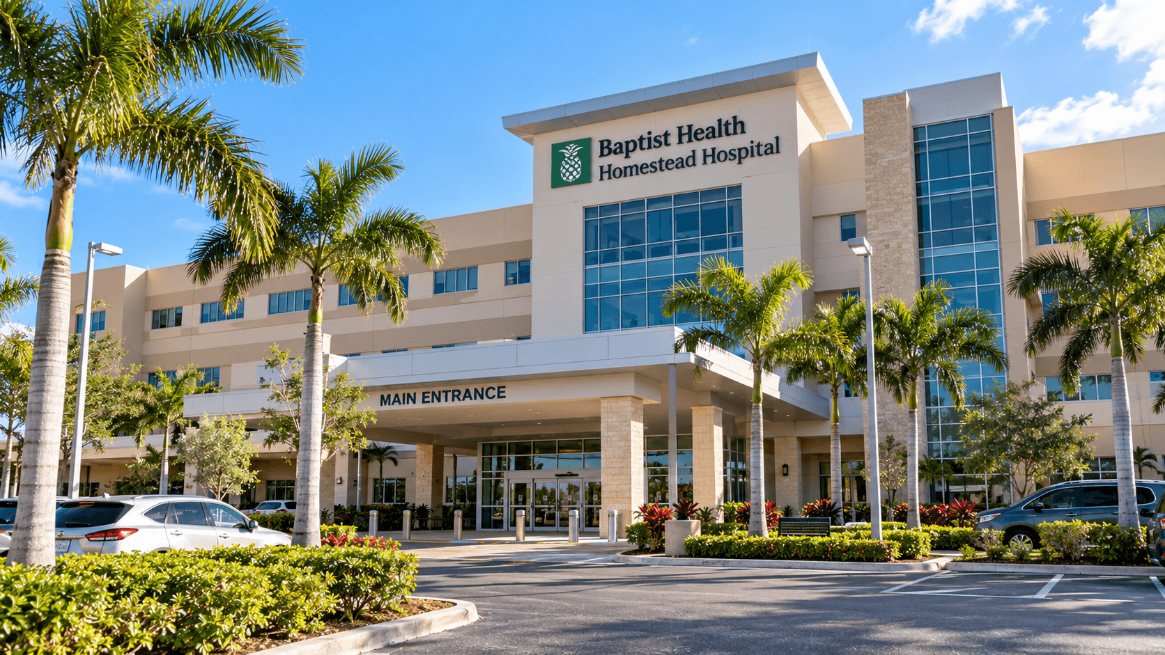 Baptist Health Homestead Hospital building in Homestead, Florida