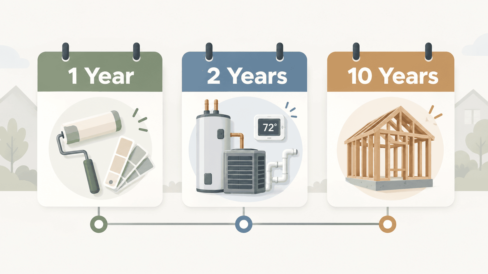 One two and ten year builder warranty timeline