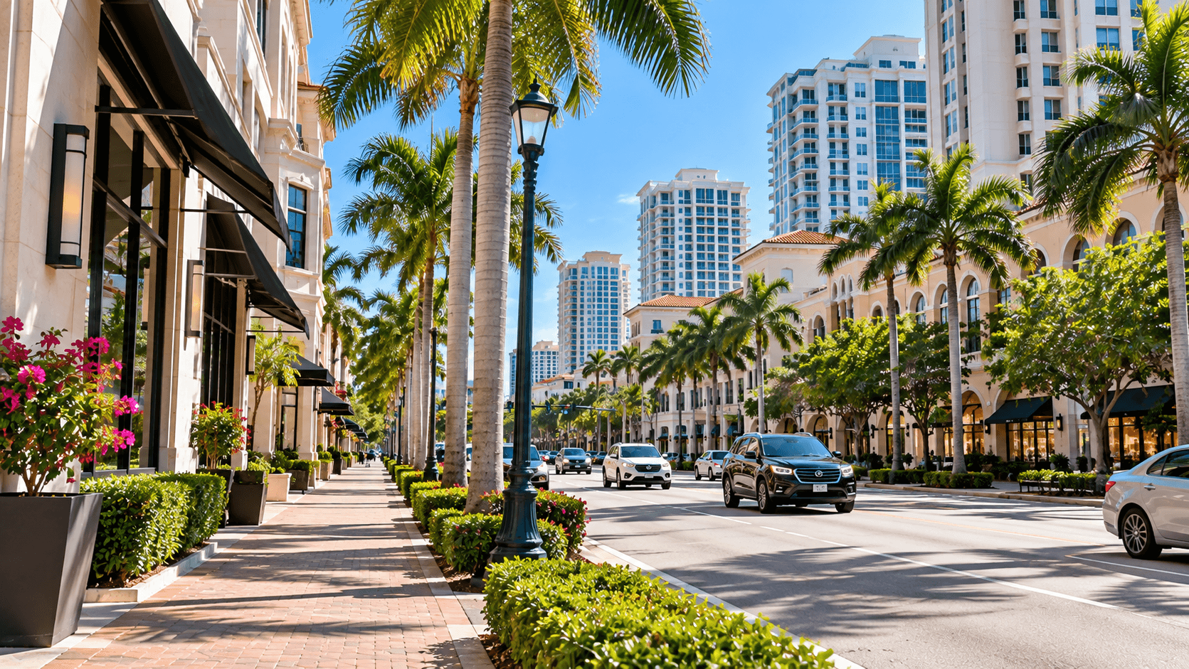 Downtown West Palm Beach street view