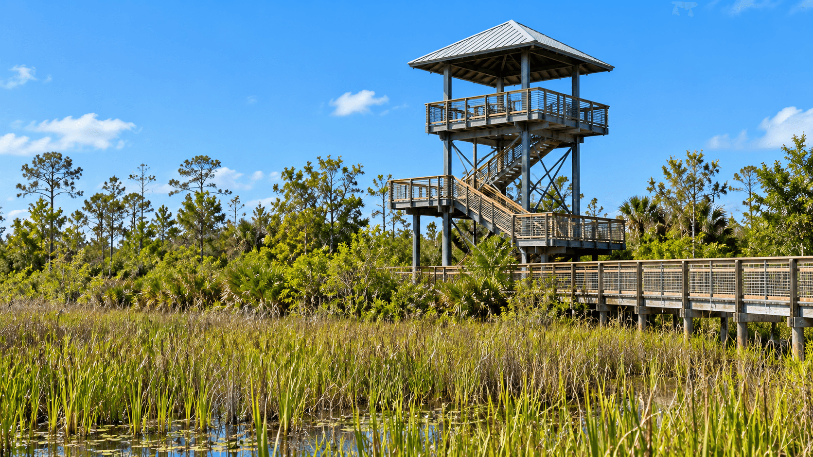 Observation tower at Loxahatchee Slough Natural Area in Palm Beach Gardens