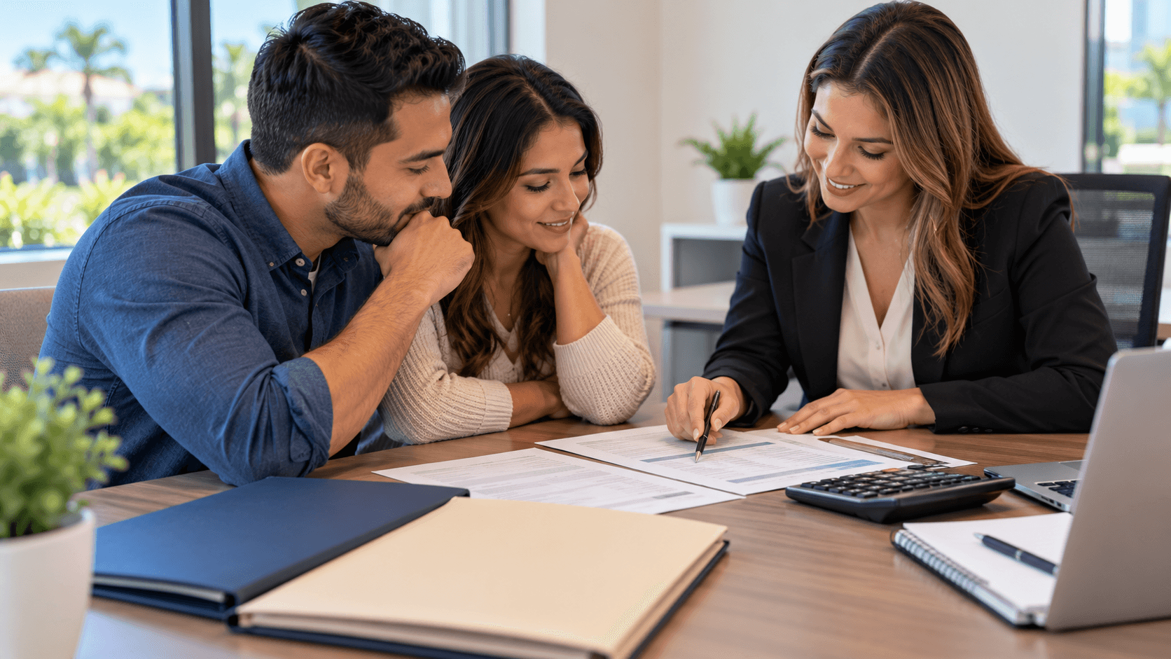 Buyer reviewing an itemized home-purchase estimate