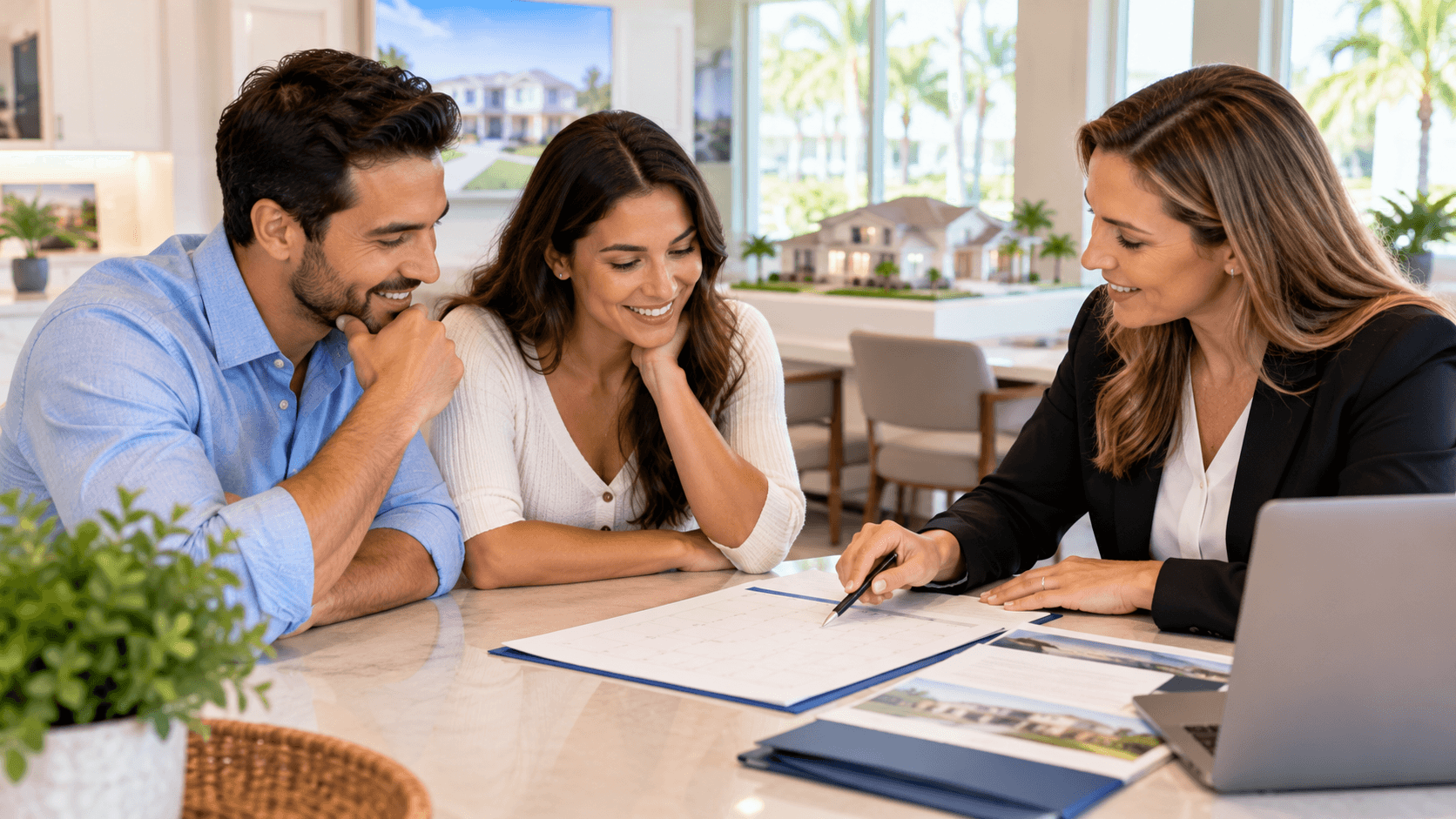 Buyer reviewing a builder deposit schedule