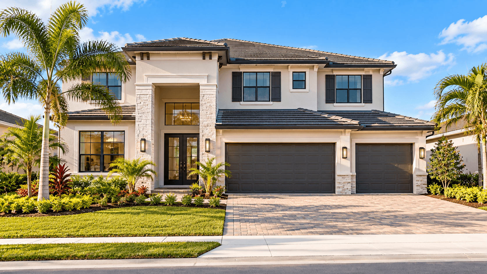 Front of the Barony home in the Crown Collection at Parkland Royale