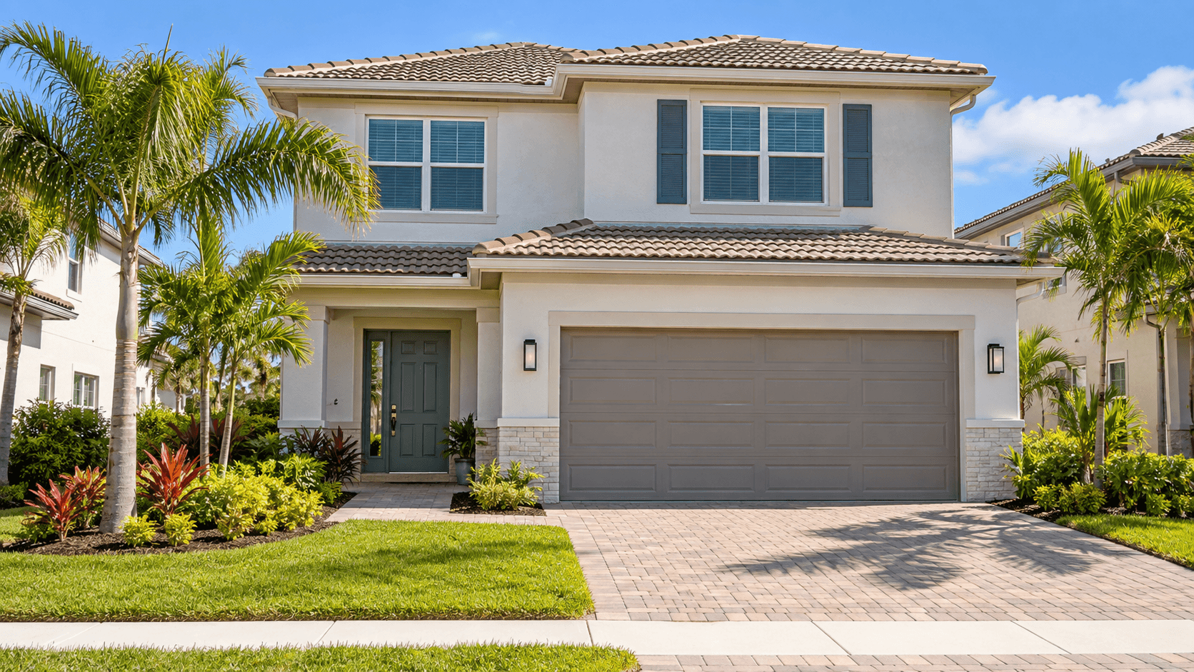 Front of a single-family home at Parker Pointe in Homestead
