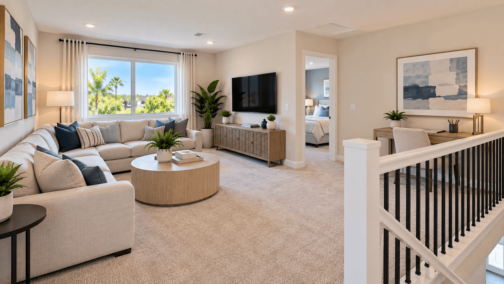 Upstairs loft in the Poppy townhome at Terra Sol