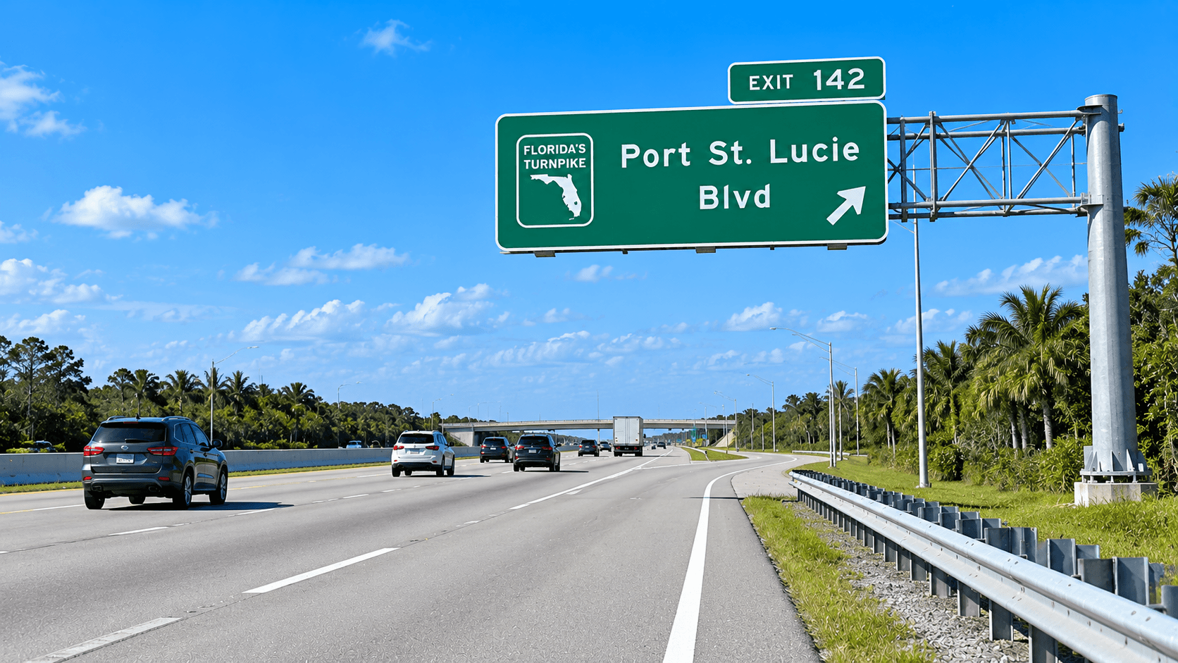 Florida's Turnpike exit sign for Port St. Lucie Blvd