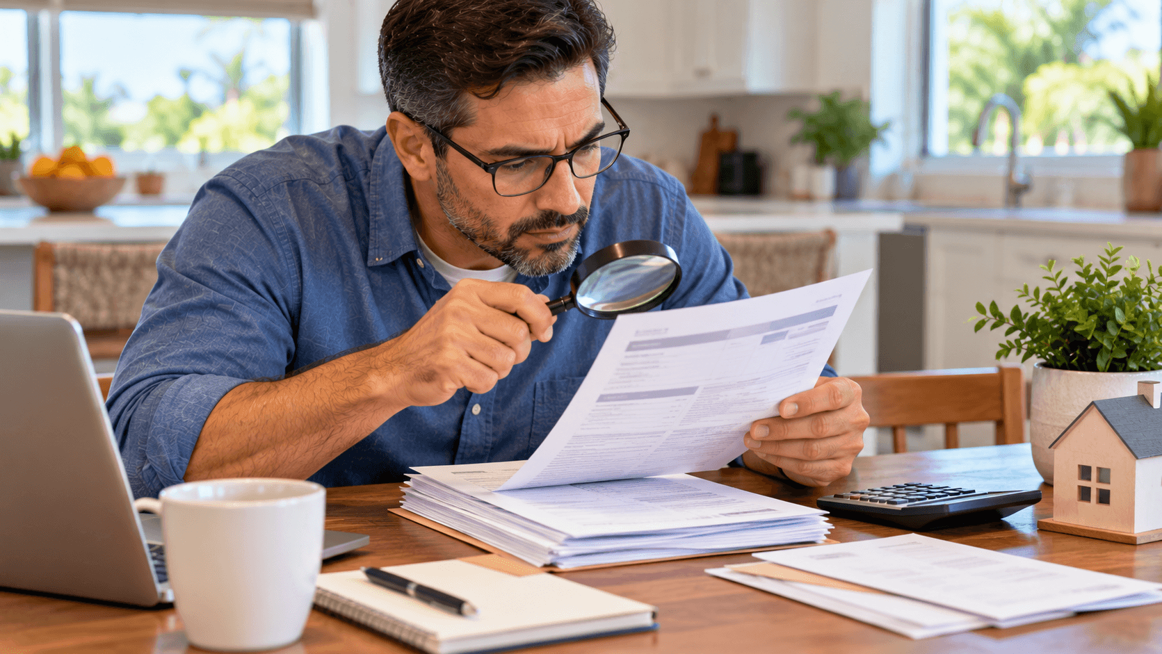 Homeowner checking the assessment section of a tax bill