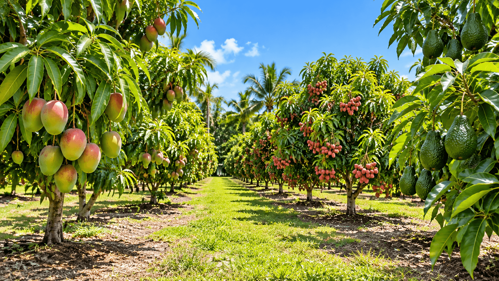 Tropical fruit grove in the Redland farm area of Miami-Dade County