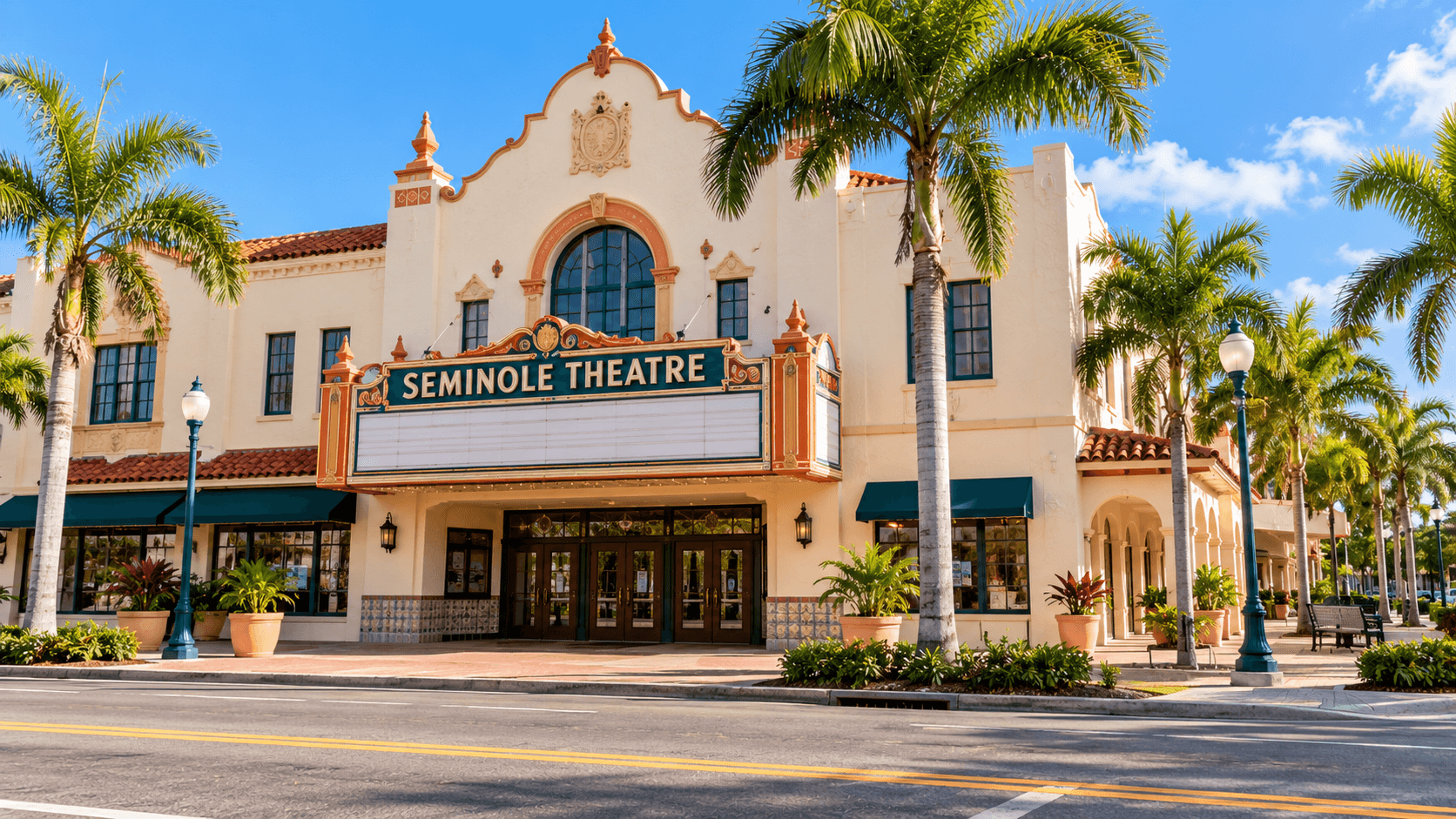 Front of the Seminole Theatre on Krome Avenue in Homestead