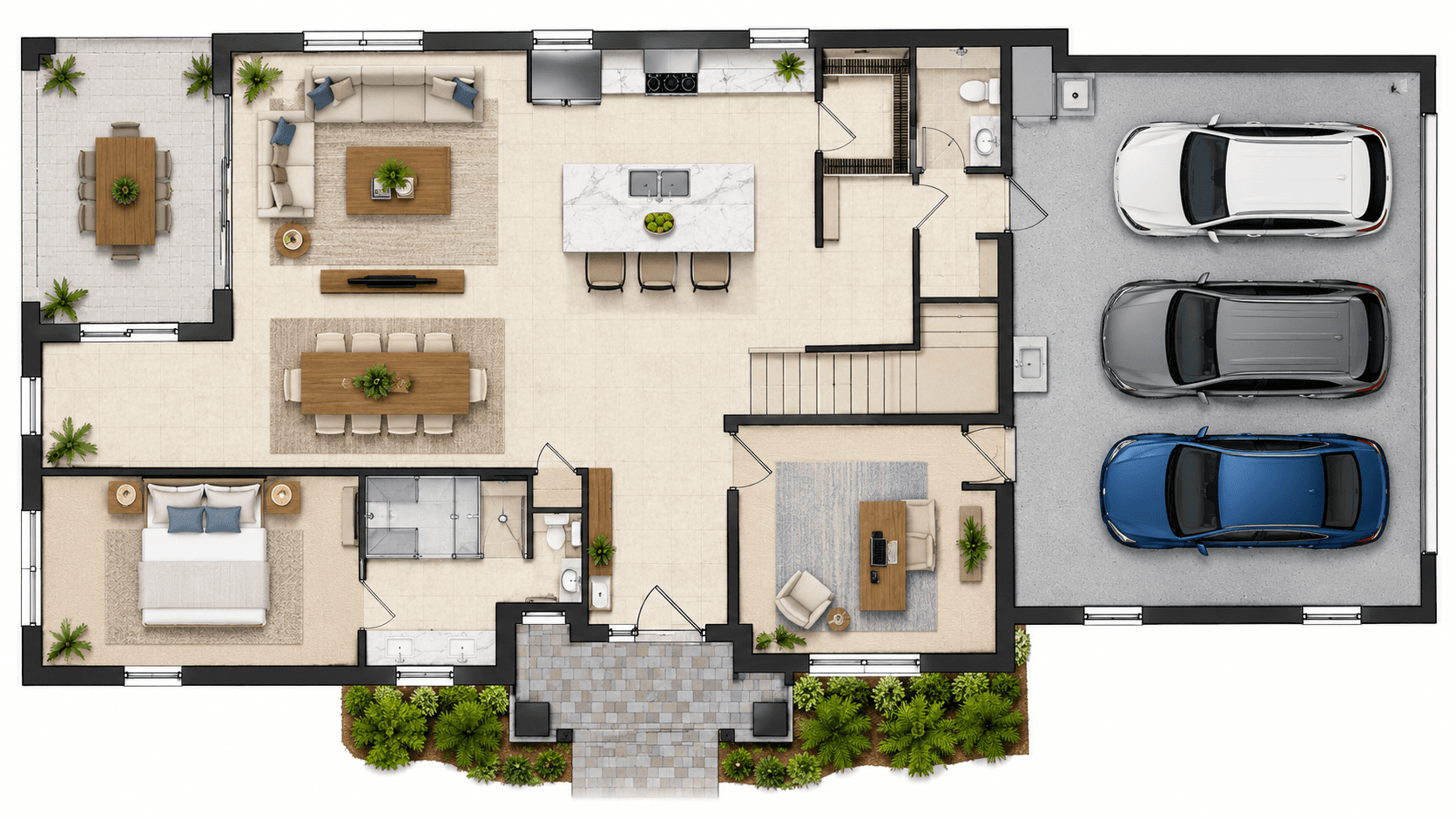 First-floor plan of the Barony at Parkland Royale
