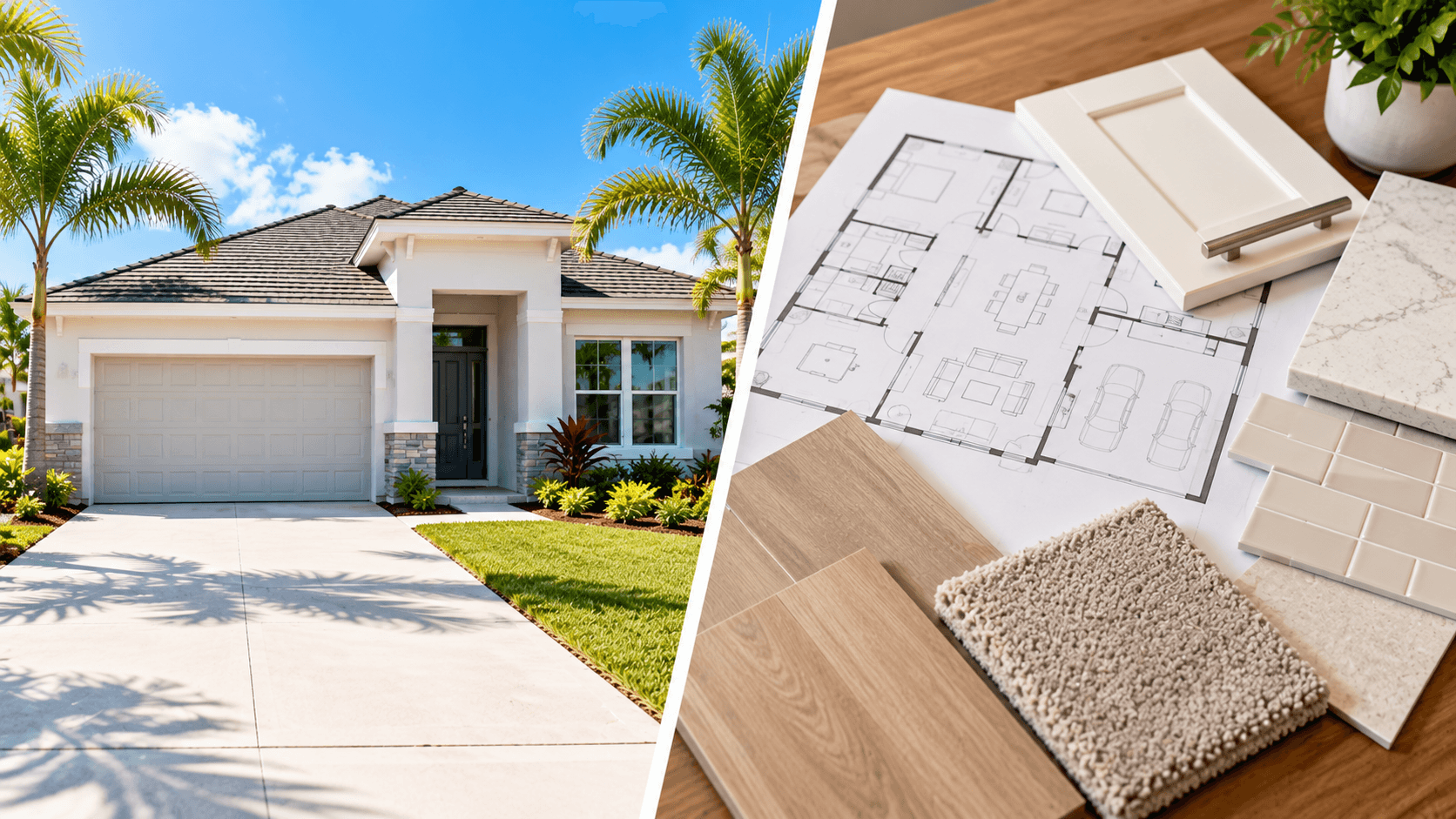 Finished home compared with plans and material choices