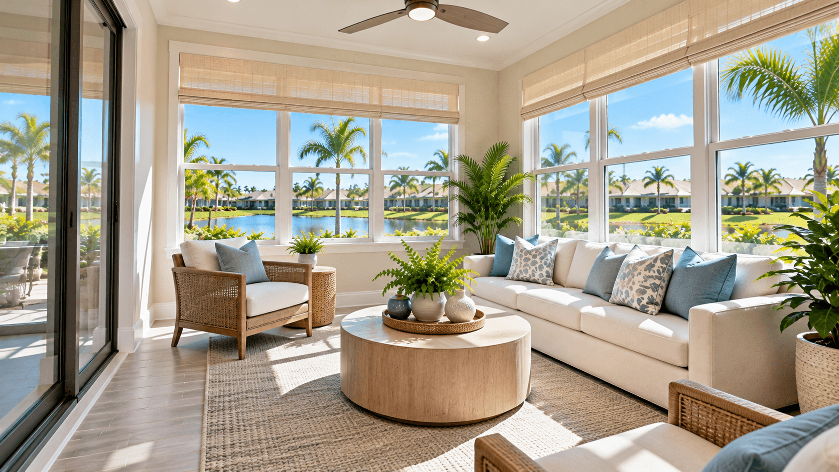 Sunroom off the café in the Stellar model at Greyhawk Landing