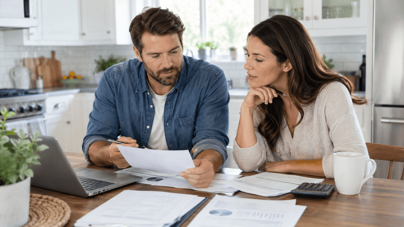 Buyer reviewing the current list of available new homes with an agent