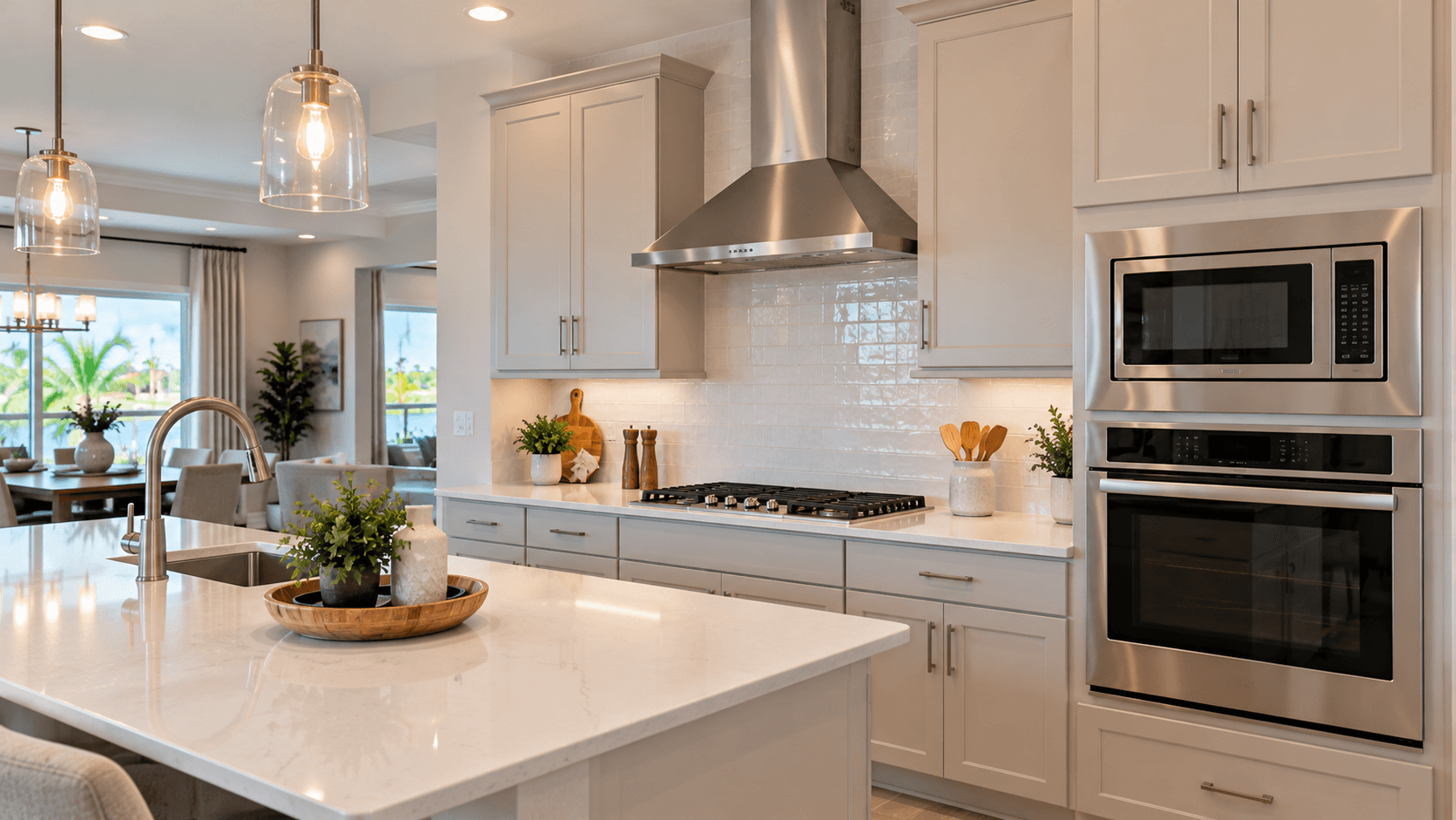 Wall oven and microwave combo with cooktop in a Pinehurst kitchen at Glynlea